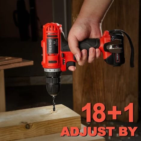 Perceuse Visseuse Sans Fil 21V, TEENO Deux 1.5Ah Batteries Visseuse Devisseuse Sans Fil,41 Accessoires,gants Professionnels 5 Perceuse Visseuse Sans Fil 21V, TEENO Deux 1.5Ah Batteries Visseuse Devisseuse Sans Fil,41 Accessoires,gants Professionnels – Image 3