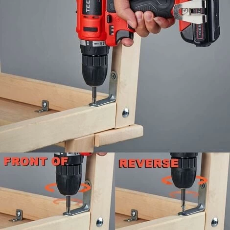 Perceuse Visseuse Sans Fil 21V, TEENO Deux 1.5Ah Batteries Visseuse Devisseuse Sans Fil,41 Accessoires,gants Professionnels 7 Perceuse Visseuse Sans Fil 21V, TEENO Deux 1.5Ah Batteries Visseuse Devisseuse Sans Fil,41 Accessoires,gants Professionnels – Image 5