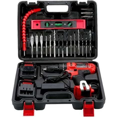 Perceuse Visseuse A Percussion Sans Fil TEENO PSR 21V ,Deux 1.5A Batteries Visseuse Devisseuse Sans Fil,20 Accessoires,gants Professionnels 4 Perceuse Visseuse A Percussion Sans Fil TEENO PSR 21V ,Deux 1.5A Batteries Visseuse Devisseuse Sans Fil,20 Accessoires,gants Professionnels – Image 2