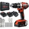 Perceuse Visseuse à Percussion Sans Fil TEENO,2×2.0 Ah Batteries, 13mm Mandrin Auto-serrant 1 Perceuse Visseuse à Percussion Sans Fil TEENO,2×2.0 Ah Batteries, 13mm Mandrin Auto-serrant -Outils Électriques 13575364 1