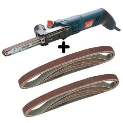 Kit Ponceuse à Bande Silverline électrique 260W + 10 Bandes