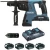 Perforateur-Burineur SDS+ 36V MAKITA - 2x18V Li-ion 5Ah - 26mm - 4xbatteries + 1xchargeur Rapide + 2 Coffrets Transport + Accessoires - DHR264PT4J -Outils Électriques 14709063 1