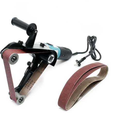 Ponceuse à Bande 760mm 1300W 3 Tailles De Grain 80/100/120 Meulage Polissage Égrener Bande Abrasive 3 Ponceuse à Bande 760mm 1300W 3 Tailles De Grain 80/100/120 Meulage Polissage Égrener Bande Abrasive