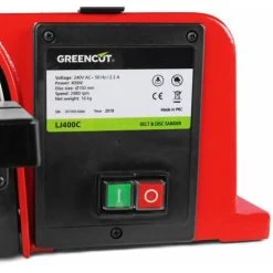 Ponceuse à Bande, Puissance 400W, Vitesse Bande 7,35m/s, Inclinaison Ceinture Jusqu'à 90º, Table à Disque Inclinable Jusqu'à 45º - Greencut LJ400C -Outils Électriques 15928522 5