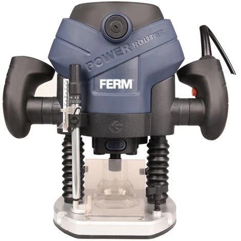FERM PRM1015 Défonceuse 1300W - Incl. 6 Fraises, Éclairage LED Et Set D'accessoires 3 FERM PRM1015 Défonceuse 1300W - Incl. 6 Fraises, Éclairage LED Et Set D'accessoires
