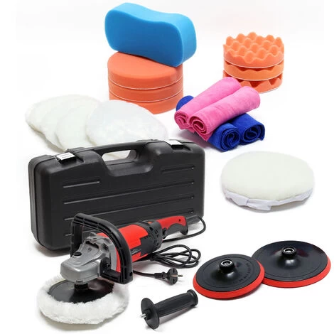 Machine à Polir Meuleuse Set 26 Pcs. 1500 W 3000 T/min Max. Polisseuse 6 Niveaux Rectifieuse
