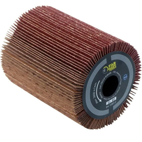 Brosse A Lamelles Abrasives Ø80mm - L 100mm Pour Poncer 3 Brosse A Lamelles Abrasives Ø80mm - L 100mm Pour Poncer