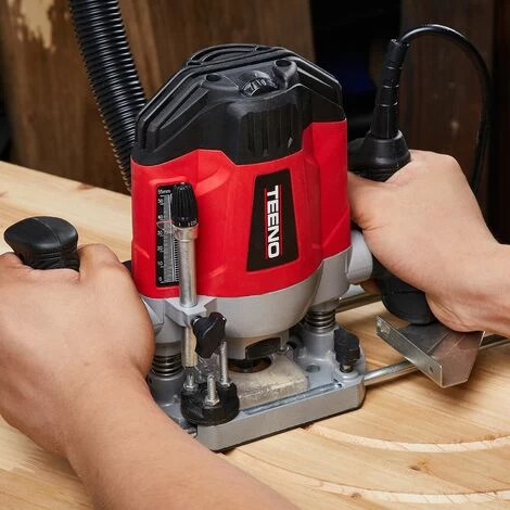 Défonceuse 1200 Watts TEENO, Mallette,12 Fraises,2 Brosse à Charbon 6 Défonceuse 1200 Watts TEENO, Mallette,12 Fraises,2 Brosse à Charbon – Image 4
