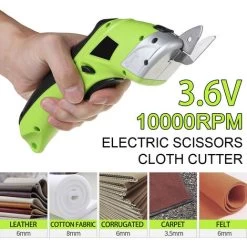 Manta Ciseaux électrique Couture Rechargeable Sans Fil 3.6V 10000rpm Avec Batterie Intégrée, Cutter électrique Avec Multi-cutter Au Lithium -Outils Électriques 23561722 5