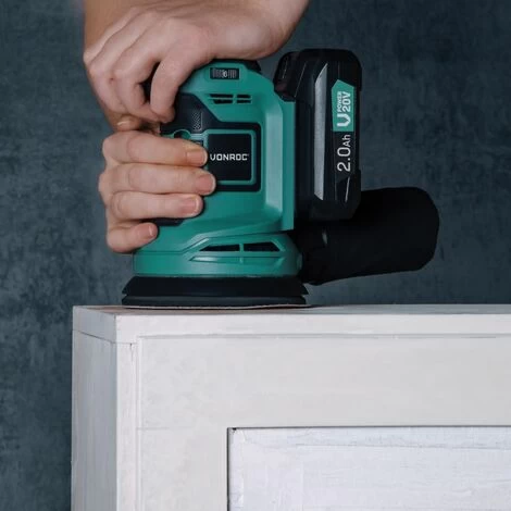 Ponceuse Excentrique Sans Fil 20V - Ø125mm – Sans Batterie Ni Chargeur - Connexion D’aspirateur Et Sac D’aspirateur Inclus 4 Ponceuse Excentrique Sans Fil 20V - Ø125mm – Sans Batterie Ni Chargeur - Connexion D’aspirateur Et Sac D’aspirateur Inclus – Image 2