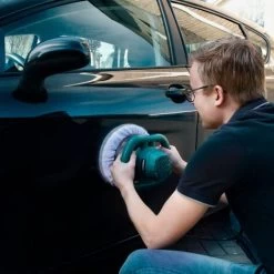 Polisseuse Excentrique 120W – 240mm - Double Poignées - 2 Bonnets De Polissage Inclus -Outils Électriques 27768987 5