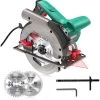 Scie Circulaire HYCHIKA 1500W, 4700PRM, 2 Lames De Scie Ø 190mm (40T&24T), Profondeur De Coupe Max.:65mm(90°), 45mm(45°), Moteur En Cuivre Pur, 3m Cordon D'alimentation -Outils Électriques 31787756 1