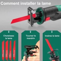 Scie Sabre à Batterie, HYCHIKA 18V Scie Egoîne Electrique Sans Fil, Vitesses Réglables 0-2800RPM, 4×Lames De Scie, Avec 2Ah, 2×Batteries, 1h Chargeur Rapide, Idéal Pour La Coupe Du Bois Et Du Métal 8 Scie Sabre à Batterie, HYCHIKA 18V Scie Egoîne Electrique Sans Fil, Vitesses Réglables 0-2800RPM, 4×Lames De Scie, Avec 2Ah, 2×Batteries, 1h Chargeur Rapide, Idéal Pour La Coupe Du Bois Et Du Métal -Outils Électriques 31787762 2
