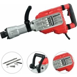 AREBOS Marteau De Démolition Marteau à Percussion 1700W 60 Joules 1900 Coups Par Minute Mallette Avec Roues Incluse -Outils Électriques 32242915 3