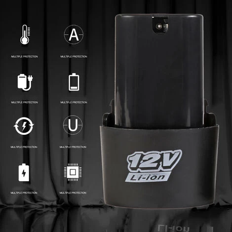 BLACKPINE - Perceuse Visseuse Tournevis Sans Fil 2 X 12V 1500mAh Batteries Lithium + 24 Accessoires + Caisse Portable 5 BLACKPINE - Perceuse Visseuse Tournevis Sans Fil 2 X 12V 1500mAh Batteries Lithium + 24 Accessoires + Caisse Portable – Image 3