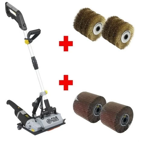 FARTOOLS PACK GRAND RENOVATEUR SUR PIED POUR SURFACE AU SOL + 2 BROSSES FIL LAITONNE + 2 BROSSES LAMELLES ABRASIVES 3 FARTOOLS PACK GRAND RENOVATEUR SUR PIED POUR SURFACE AU SOL + 2 BROSSES FIL LAITONNE + 2 BROSSES LAMELLES ABRASIVES