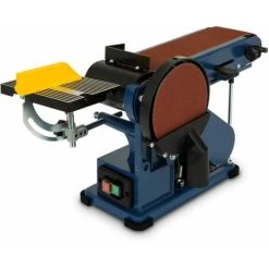 375 Watt Ponceuse à Bande Et à Disque (150mm Disque De Ponçage, Hauteur De Tablette Réglable, Pieds Anti-vibrations) -Outils Électriques 3336942 4