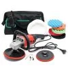 XPOtool Machine Polir Meuleuse 1200W 3000 Tr./min Pochette Polisseuse 6 Niveaux Ponceuse Rotative -Outils Électriques 35582533 1