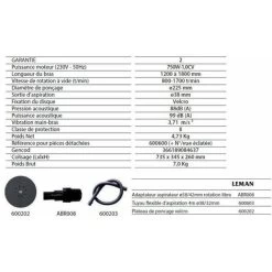 Leman - Ponceuse Mur Et Plafond Téléscopique ø225 Mm 750W - LOPOG226 -Outils Électriques 3655871 3