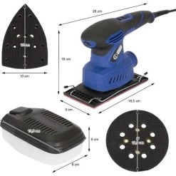 Ponceuse Excentrique Delta Vibrante 220W 12000 Tr/min Avec 6 Feuilles Abrasives 11 Ponceuse Excentrique Delta Vibrante 220W 12000 Tr/min Avec 6 Feuilles Abrasives -Outils Électriques 39896570 5