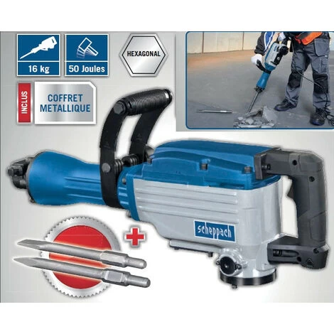 Scheppach - Marteau Piqueur 1600W 47J Avec 2 Burins - AB1600 5 Scheppach - Marteau Piqueur 1600W 47J Avec 2 Burins - AB1600 – Image 3