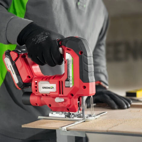 Scie Sauteuse 20V, Batterie Lithium 2.0Ah, 4 Positions De Lame, Vitesse Réglable Et Profondeur De Coupe Jusqu'à 65 Mm – Greencut SRJ200L 5 Scie Sauteuse 20V, Batterie Lithium 2.0Ah, 4 Positions De Lame, Vitesse Réglable Et Profondeur De Coupe Jusqu'à 65 Mm – Greencut SRJ200L – Image 3
