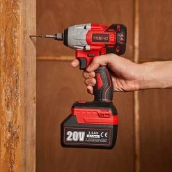 Clé à Chocs Sans Fil Brushless TEENO, 320Nm Boulonneuse A Choc Avec 3.0Ah Batterie, Boulons De Roue, Boîte Avc 25pcs Accessoires (Une Batterie) -Outils Électriques 43274511 5