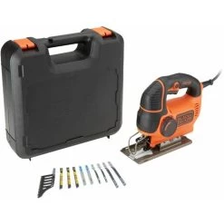 Black & Decker Scie Sauteuse Pendulaire 620W BLACK+DECKER KS901PEKA10-QS Livrée En Coffret De Rangement Avec 10 Lames