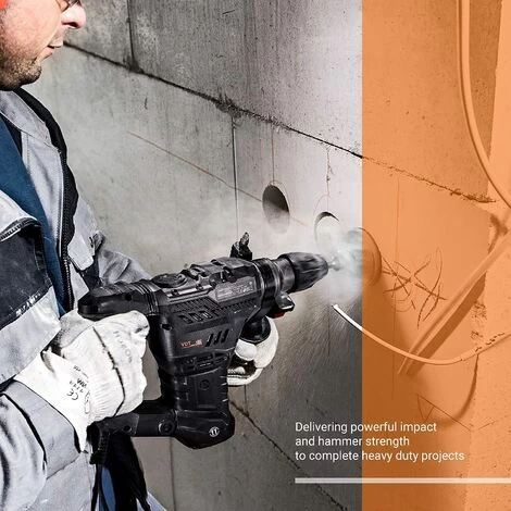 ENGINDOT Marteau Perforateur, Burineur Electrique 1500W, 7J, 4350BPM, 900RPM, Mandrin SDS Plus 4 Modes Perforateur, Anti-Vibrations, Utilisé Pour Le Béton, Le Métal Et La Pierreà -- TRH01A 6 ENGINDOT Marteau Perforateur, Burineur Electrique 1500W, 7J, 4350BPM, 900RPM, Mandrin SDS Plus 4 Modes Perforateur, Anti-Vibrations, Utilisé Pour Le Béton, Le Métal Et La Pierreà -- TRH01A – Image 4