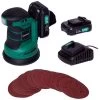 Ponceuse Orbitale Sans Fil 20V - Ø125mm -12 Feuilles Abrasives, Sac De Récupération De Poussière - 2 Batteries 2.0 Ah Et Chargeur Inclus -Outils Électriques 44191029 1