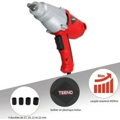 Clé à Choc électrique Avec 4 Douilles En Coffret 1010W TEENO -Outils Électriques 44260281 2