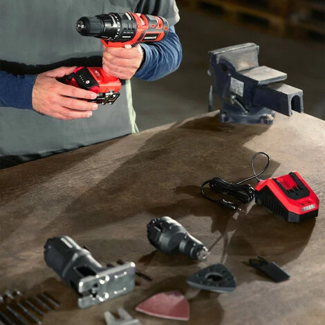 Outil Multifonction Sans Fil 20V 3-en-1, Scie Sauteuse, Grattoir, Perceuse Et Tournevis, Batterie 2.0Ah Et Chargeur Inclus - Greencut MH202-3 5 Outil Multifonction Sans Fil 20V 3-en-1, Scie Sauteuse, Grattoir, Perceuse Et Tournevis, Batterie 2.0Ah Et Chargeur Inclus - Greencut MH202-3 – Image 3