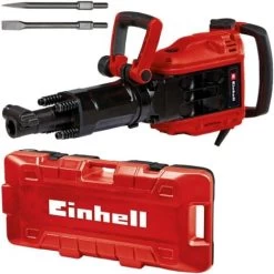 Einhell Marteau Piqueur TE-DH 50 (1700 W, Fréquence De Frappe: 1900 Cps/min, Force De Frappe: 50J, Poignée Supplémentaire Réglable à 180°) Livré En Coffret Avec Burin Et Pointeau