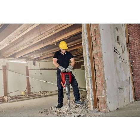 Einhell Marteau Piqueur TE-DH 50 (1700 W, Fréquence De Frappe: 1900 Cps/min, Force De Frappe: 50J, Poignée Supplémentaire Réglable à 180°) Livré En Coffret Avec Burin Et Pointeau 4 Einhell Marteau Piqueur TE-DH 50 (1700 W, Fréquence De Frappe: 1900 Cps/min, Force De Frappe: 50J, Poignée Supplémentaire Réglable à 180°) Livré En Coffret Avec Burin Et Pointeau – Image 2