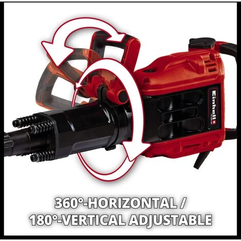 Einhell Marteau Piqueur TE-DH 50 (1700 W, Fréquence De Frappe: 1900 Cps/min, Force De Frappe: 50J, Poignée Supplémentaire Réglable à 180°) Livré En Coffret Avec Burin Et Pointeau 5 Einhell Marteau Piqueur TE-DH 50 (1700 W, Fréquence De Frappe: 1900 Cps/min, Force De Frappe: 50J, Poignée Supplémentaire Réglable à 180°) Livré En Coffret Avec Burin Et Pointeau – Image 3