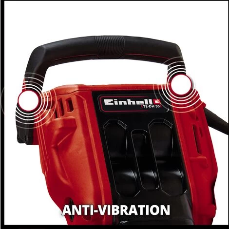 Einhell Marteau Piqueur TE-DH 50 (1700 W, Fréquence De Frappe: 1900 Cps/min, Force De Frappe: 50J, Poignée Supplémentaire Réglable à 180°) Livré En Coffret Avec Burin Et Pointeau 6 Einhell Marteau Piqueur TE-DH 50 (1700 W, Fréquence De Frappe: 1900 Cps/min, Force De Frappe: 50J, Poignée Supplémentaire Réglable à 180°) Livré En Coffret Avec Burin Et Pointeau – Image 4