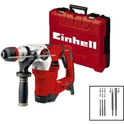 Einhell Marteau Perforateur TE-RH 32 4F Kit (1250 W, 5J, SDS-Plus, Avec 3 Forets: Burins Pointus Et Plat)
