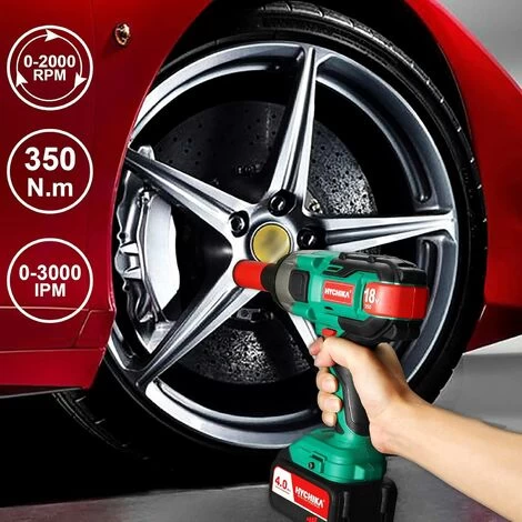 Boulonneuse A Choc, HYCHIKA 350Nm Clé à Chocs Sans Fil Avec 4.0Ah Batterie, Visseuse à Choc Fréquence D'impact 3000IPM, 3 Douilles à Chocs Pour 17/19/21mm, 10/13mm Mandrin, Boulons De Roue 7 Boulonneuse A Choc, HYCHIKA 350Nm Clé à Chocs Sans Fil Avec 4.0Ah Batterie, Visseuse à Choc Fréquence D'impact 3000IPM, 3 Douilles à Chocs Pour 17/19/21mm, 10/13mm Mandrin, Boulons De Roue – Image 5