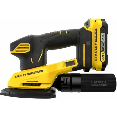 Ponceuse De Finition 12000trs/min Sans Fil 18V STANLEY FATMAX Gamme V20 Avec 1 Batterie 2Ah, 1 Chargeur 2A, En Sac Souple De Transport 4 Ponceuse De Finition 12000trs/min Sans Fil 18V STANLEY FATMAX Gamme V20 Avec 1 Batterie 2Ah, 1 Chargeur 2A, En Sac Souple De Transport – Image 2