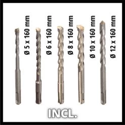 Einhell Marteau Perforateur Sans Fil TE-HD 18 Li Kit Power X-Change (18V, 1,2J, 5 Forets, Coffret E-Box) Livré Avec Batterie 2,5Ah Et Chargeur -Outils Électriques 54817315 4