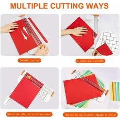 Massicot A4 12 Pouces Papier Rogneuse, Coupe Papier En Titane Avec Sécurité Automatique Pour Découper Des Photos Ou Des étiquettes/manuel De Bureau/maison，T-Audace -Outils Électriques 58878682 5