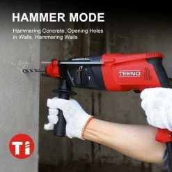 Marteau Perforateur Filaire 800 W, 26 Mm TEENO 11 Marteau Perforateur Filaire 800 W, 26 Mm TEENO -Outils Électriques 59006559 4