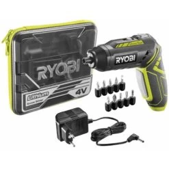 Tournevis Sans Fil RYOBI 4V 1.3Ah - 2 Vitesses 5 Accessoires R4SDP-L13T