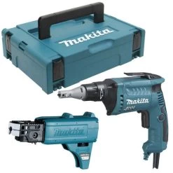 Visseuse Plaque De Plâtre 570 W Avec Adaptateur Pour Vis à Bande - MAKITA FS4000JX2