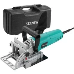 Fraiseuse à Lamelles STBJ1002 900W, Réglage D'angle D'inclinaison 90°,Sac à Poussière Et Clé STANEW