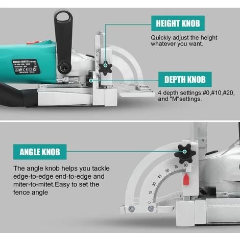 Fraiseuse à Lamelles STBJ1002 900W, Réglage D'angle D'inclinaison 90°,Sac à Poussière Et Clé STANEW 6 Fraiseuse à Lamelles STBJ1002 900W, Réglage D'angle D'inclinaison 90°,Sac à Poussière Et Clé STANEW – Image 4