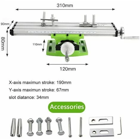 Premier® Mini Fraiseuse,Multifonctionnelle Table De Perçage Transversale Ajustable,Mini Fraiseuse Table,Table De Glissière De Forage Composée De Fraiseuse Pour Perceuse D'établi De Bricolage,310x90 Mm 5 Premier® Mini Fraiseuse,Multifonctionnelle Table De Perçage Transversale Ajustable,Mini Fraiseuse Table,Table De Glissière De Forage Composée De Fraiseuse Pour Perceuse D'établi De Bricolage,310x90 Mm – Image 3