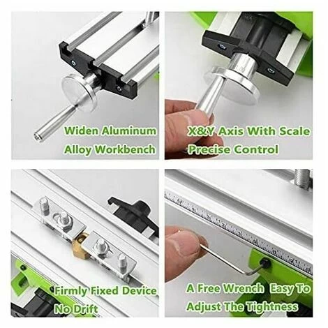 Premier® Mini Fraiseuse,Multifonctionnelle Table De Perçage Transversale Ajustable,Mini Fraiseuse Table,Table De Glissière De Forage Composée De Fraiseuse Pour Perceuse D'établi De Bricolage,310x90 Mm 6 Premier® Mini Fraiseuse,Multifonctionnelle Table De Perçage Transversale Ajustable,Mini Fraiseuse Table,Table De Glissière De Forage Composée De Fraiseuse Pour Perceuse D'établi De Bricolage,310x90 Mm – Image 4