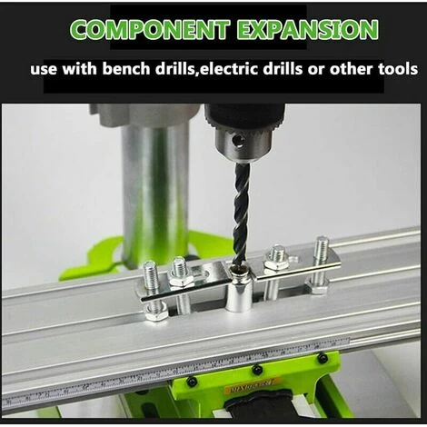 Premier® Mini Fraiseuse,Multifonctionnelle Table De Perçage Transversale Ajustable,Mini Fraiseuse Table,Table De Glissière De Forage Composée De Fraiseuse Pour Perceuse D'établi De Bricolage,310x90 Mm 7 Premier® Mini Fraiseuse,Multifonctionnelle Table De Perçage Transversale Ajustable,Mini Fraiseuse Table,Table De Glissière De Forage Composée De Fraiseuse Pour Perceuse D'établi De Bricolage,310x90 Mm – Image 5