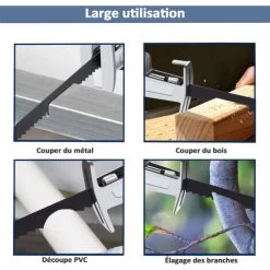 Scie Sabre Sans Fil Avec 2 4.0Ah Batterie, 8 Lames De Scie, En Coffret Idéal Pour La Coupe Du Bois Et Du Métal -Outils Électriques 65747132 4